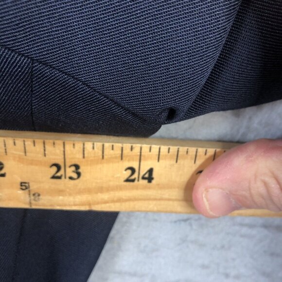 Vintage Pioneer Wear Blazer Mens 48 Navy Blue Western Sport Coat Jacket Office - Picture 3 of 16